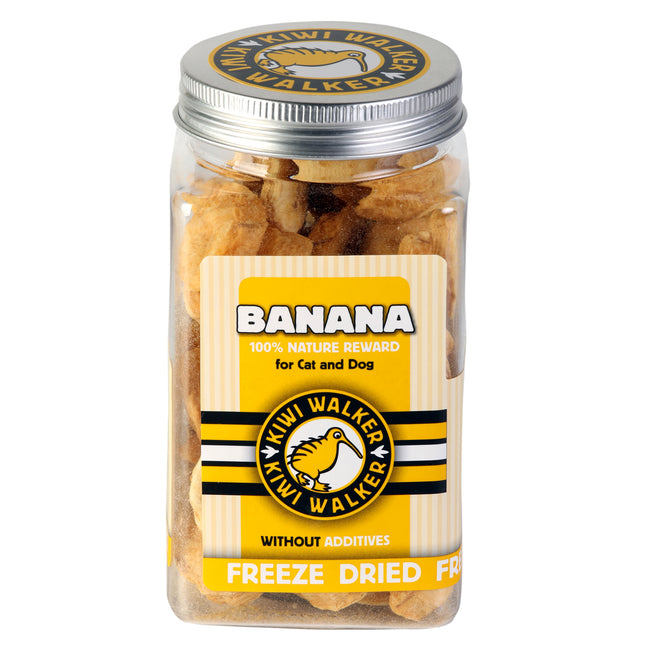 Kiwi Walker Snacks Banana - 100% banana, freeze-dried, natural treats for dogs and cats