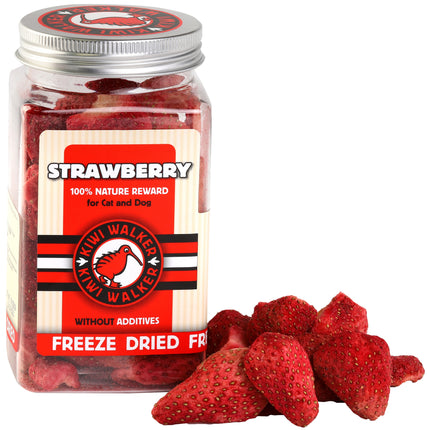 Kiwi Walker Snacks Strawberry - 100% strawberries, freeze-dried, natural treats for dogs and cats