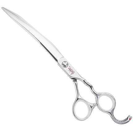 Yento Cobra Curved Scissor - professional curved scissors hand-forged with cobalt addition, decorative handle