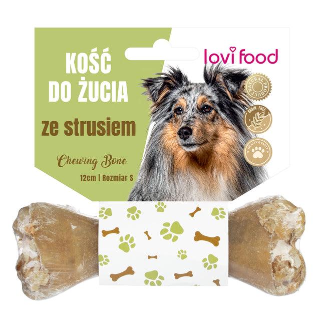 Lovi Food Chewing with Ostrich - Chew Bone for Dogs, with Ostrich