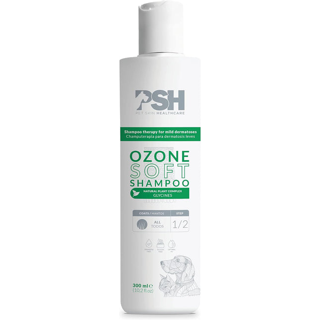 PSH Ozone Soft Shampoo - dermatological shampoo for dogs and cats, for gentle management of skin conditions