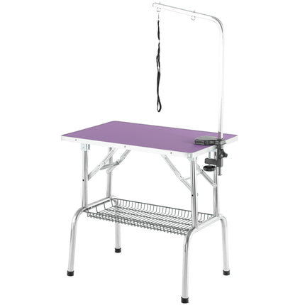 Blovi Grooming Table with Arm and Accessory Basket, Height 78cm