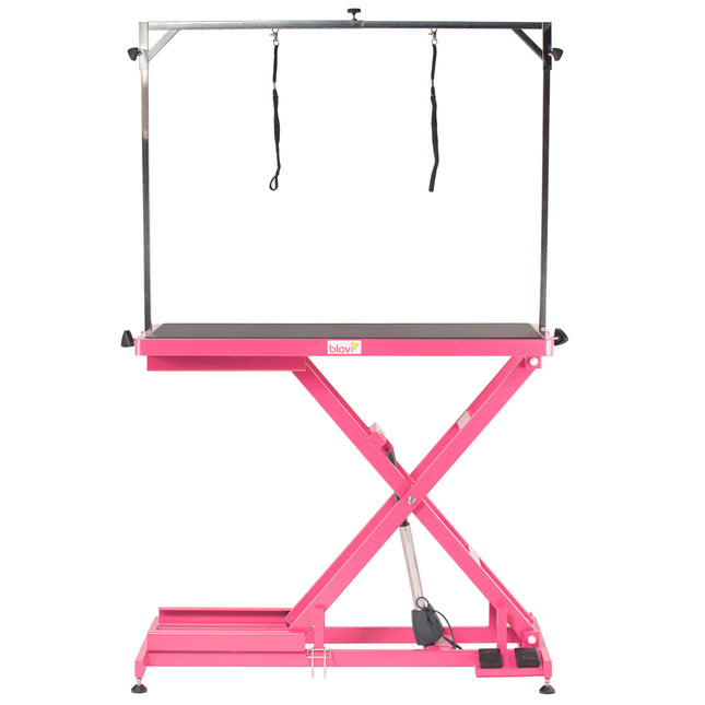 Blovi Callisto Pink - electric lift table, top x 65cm, pink