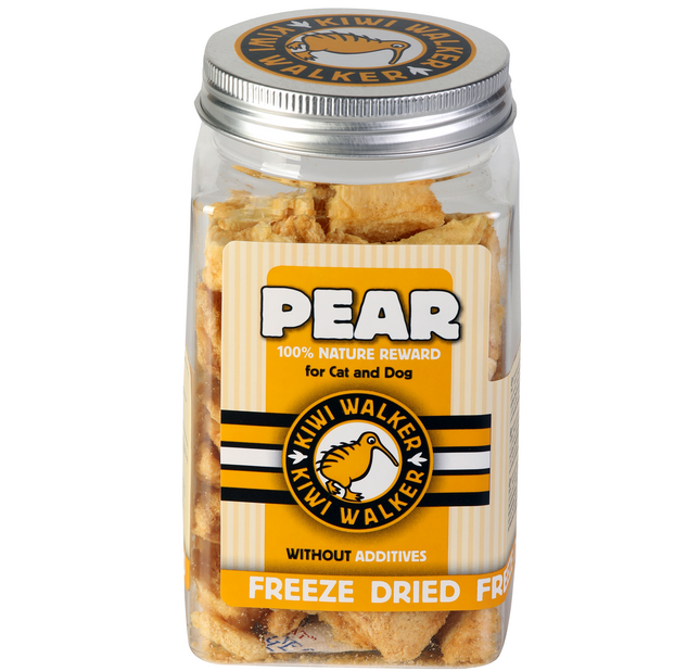 Kiwi Walker Snacks Pear - 100% pear, freeze-dried, natural treats for dogs and cats