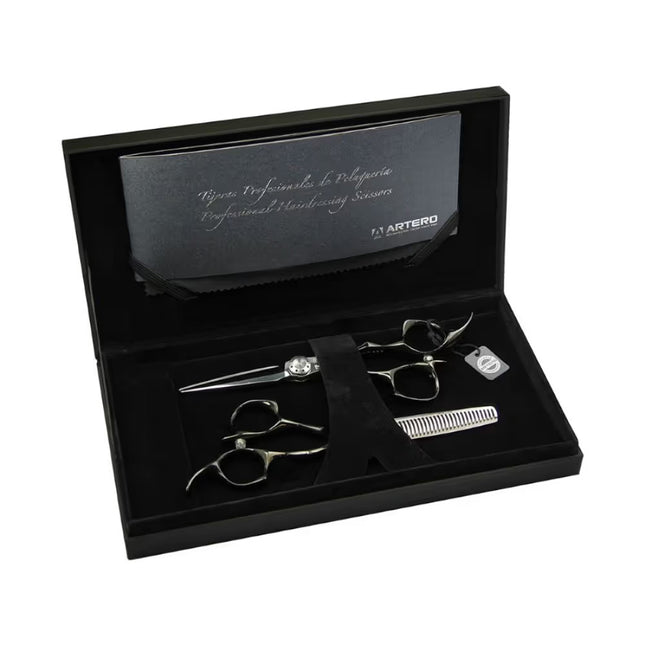 Artero Vintage Set 5.5 - set of grooming scissors and thinning shears with a titanium handle