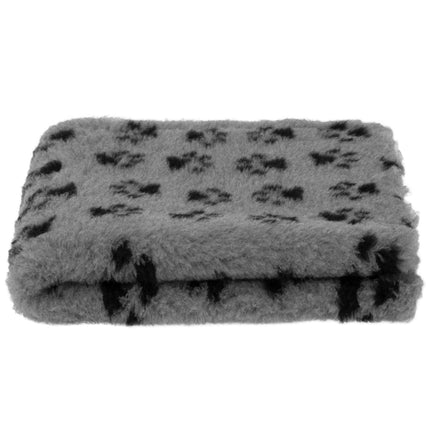 Blovi DryBed VetBed A - non-slip pet bed, gray with a black paw