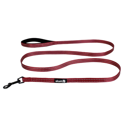 Alcott Adventure Leash 180cm Red - reflective tape leash for dogs, red