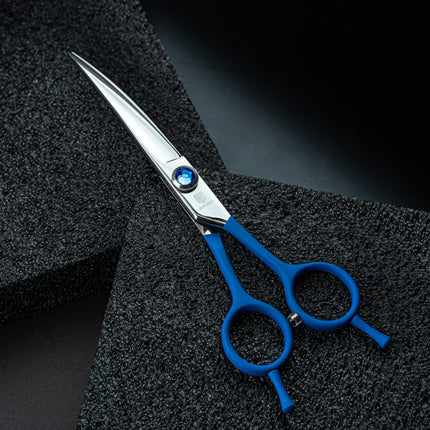 Jargem Curved Scissors - curved grooming scissors with decorative screw