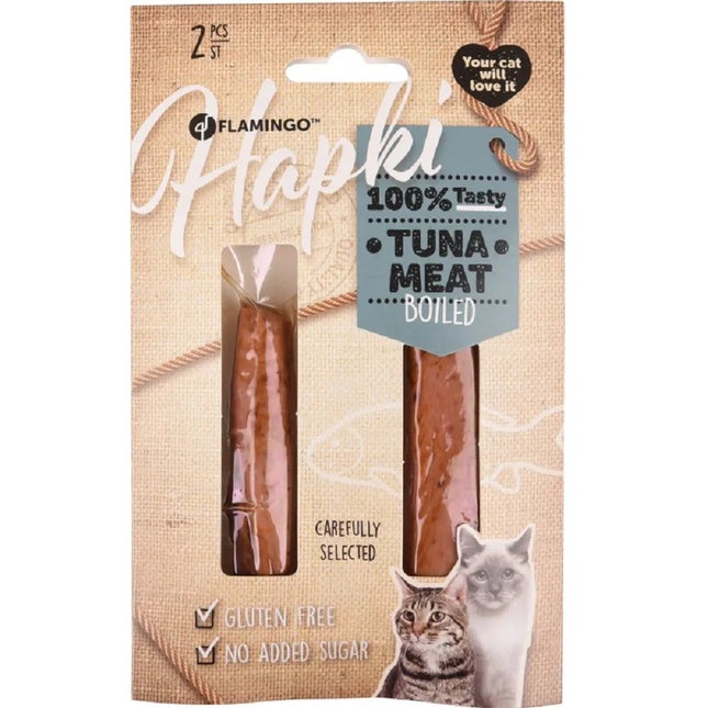 Flamingo Hapki Boiled Tuna Meat - treats for cats, 100% cooked tuna meat