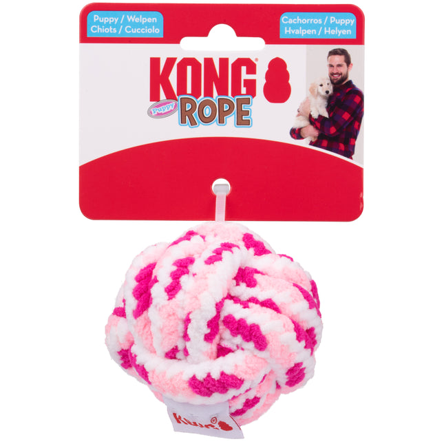 KONG Rope Ball Puppy - soft, rope ball for puppies