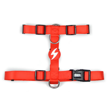 Dashi Solid Back Harness Red - adjustable guard harness for dogs, red