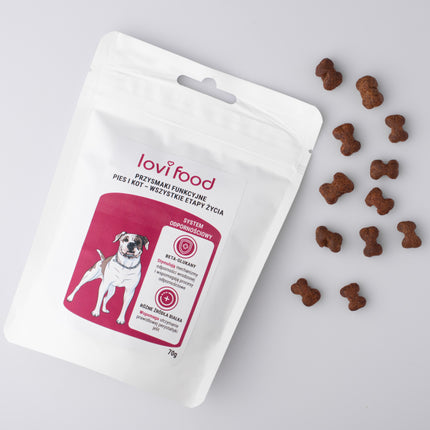 Lovi Food System Immune Support - Treats for Dogs and Cats, with Beta-Glucan and Probiotics