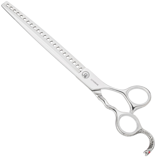 Yento Cobra Chunker - high-quality, professional single-sided thinning shears with cobalt, 23 teeth, decorative handle