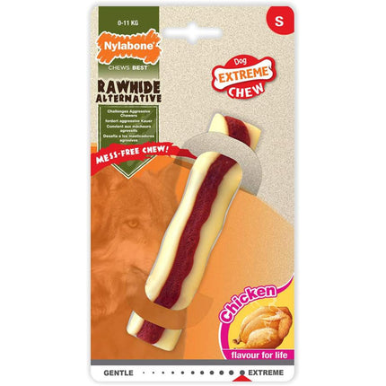 Nylabone Extreme Rawhide Roll - tough chew for dogs, chicken flavor