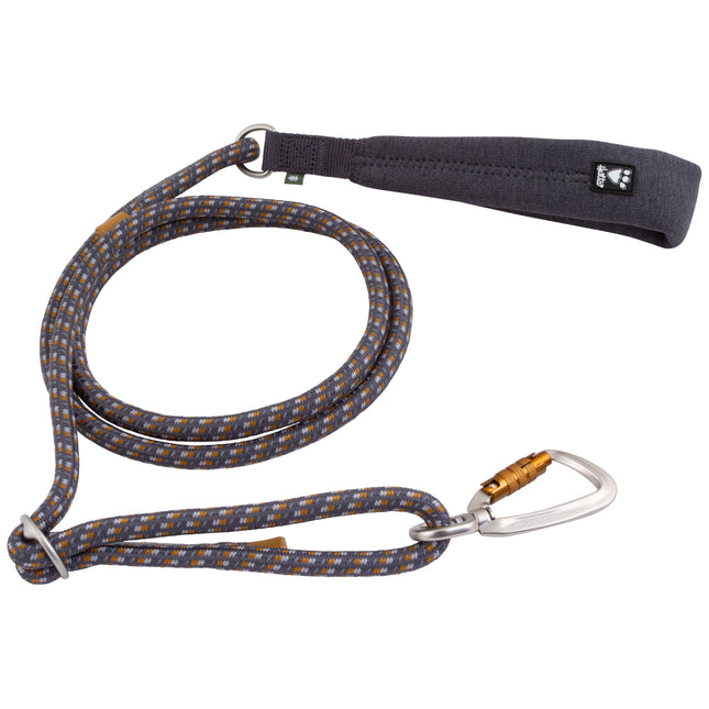 Hurtta Adjustable Rope Leash Eco Blackberry - adjustable rope leash with a soft handle for dogs, gray - honey.