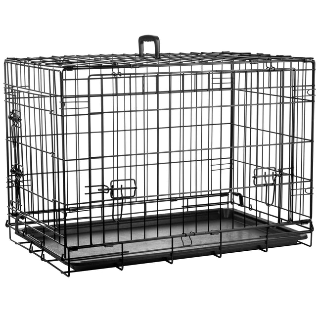 Flamingo Nyo - metal dog cage with lift-up doors, M: