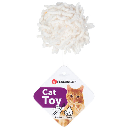 Flamingo Cat Dax Ball - quiet ball for cats, mop with a rattle and catnip