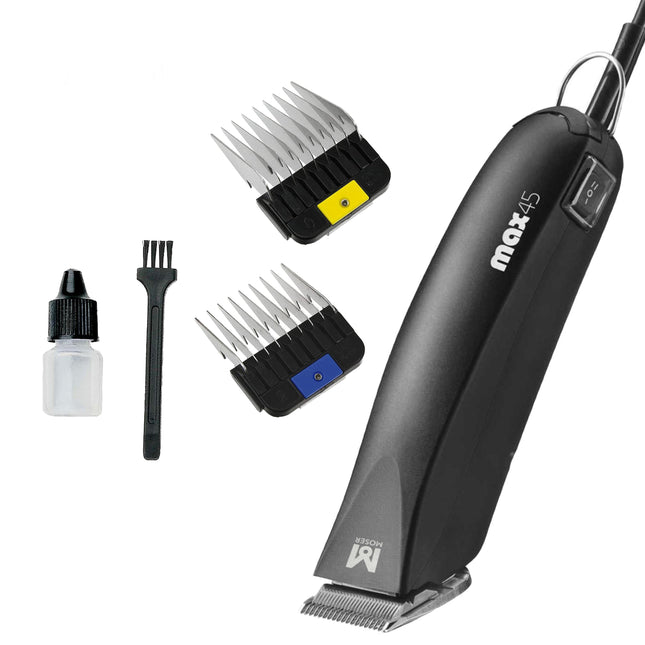 Moser MAX (1245) - powerful, professional motorized clipper with 2 attachments