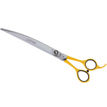 Geib Crab Curved Scissors Level 1 - curved scissors for pet grooming with a single-sided micro-grind