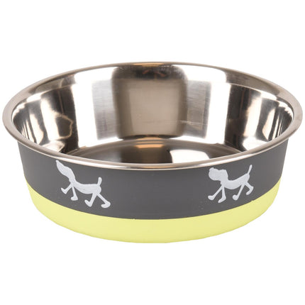 Flamingo Silhouette Bowl - steel bowl for dogs with a non-slip base