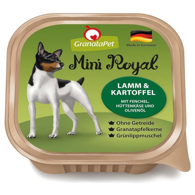 GranataPet Mini Royal Lamb & Potato - grain-free wet food for small breed dogs, lamb and potatoes