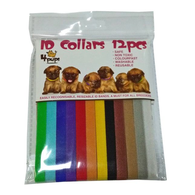 Show Tech - colorful identification collars for puppies, 12 pcs