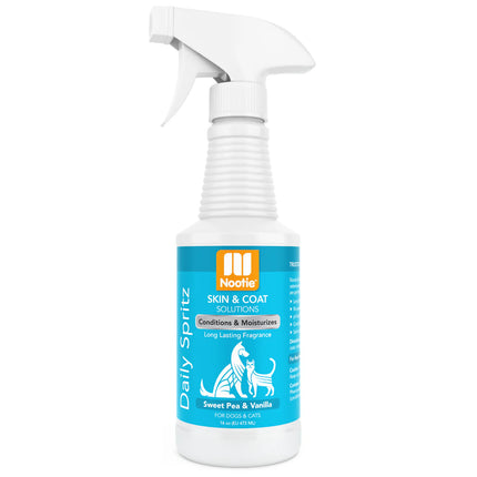 Nootie Sweet Pea & Vanilla Daily Spritz - nourishing and refreshing spray for pet fur, with the scent of sweet pea and vanilla.