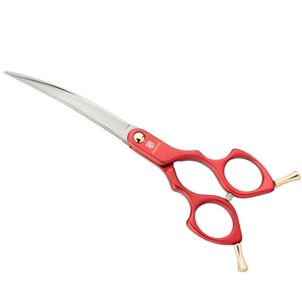 Jargem Asian Style Light Curved Scissors - very lightweight, curved scissors for Korean-style grooming