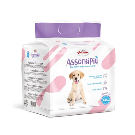 AssorbiPiu Record - highly absorbent training pads for dog potty training - 40 pcs