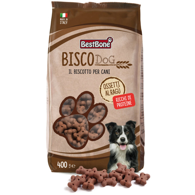 Best Bisco Dog Treats in Ragù - meat sauce flavored snacks for dogs - Weight: