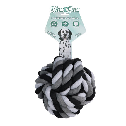 Holland Dental Floss Toss Extreme Rope Ball - massive ball for large dogs, made of dental floss rope