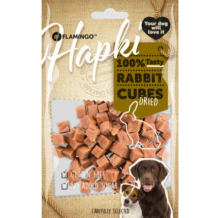 Flamingo Hapki Rabbit Cubes 85g - dog treats in the shape of cubes, made from dried rabbit