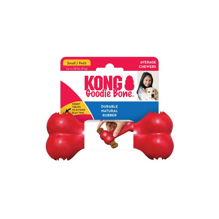 KONG Goodie Bone - red rubber bone for dogs, chew toy