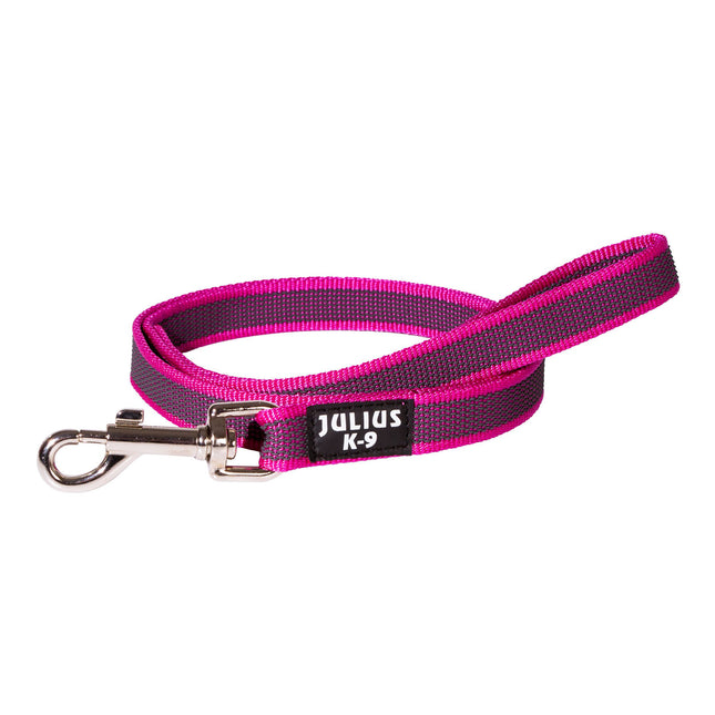 Julius K9 Color & Gray Supergrip Leash With Handle Pink - training leash with handle, pink, non-slip