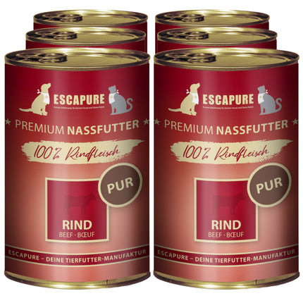 Escapure Pure Beef - wet food for dogs and cats, 100% beef