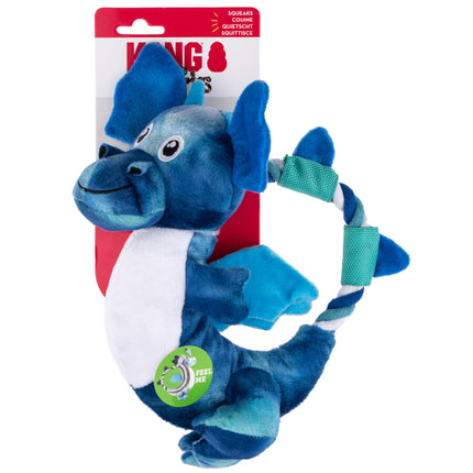 KONG Dragon Knots - plush dragon for dogs, toy with rope inside