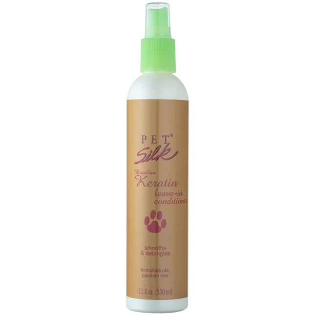 Pet Silk Brazilian Keratin Leave-In Conditioner - moisturizing and shining fur conditioner with keratin, rinse-free spray