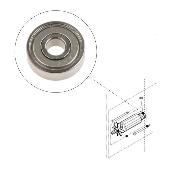 Rotor bearing for Heiniger Delta clipper type 626