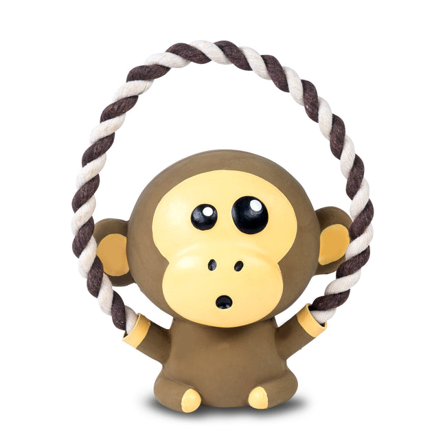 Max&Molly King Julian - dog toy with rope, latex monkey with squeaker