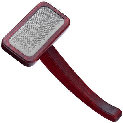 Maxi - Medium Pin Slicker Brush - sturdy poodle brush with a comfortable handle, made of beech wood