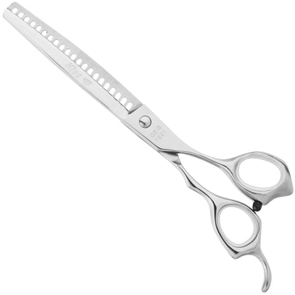 Geib Kiss Silver Pink Chunker 7.5 - single-sided straight thinning shears, 21 teeth