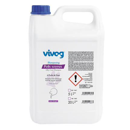 Vivog Silky Fur - shampoo for dogs with long hair, with mink oil and vitamin F