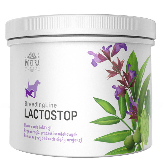 Pokusa BreedingLine LactoStop - natural herbal preparation that suppresses lactation in bitches and regenerates mammary glands.