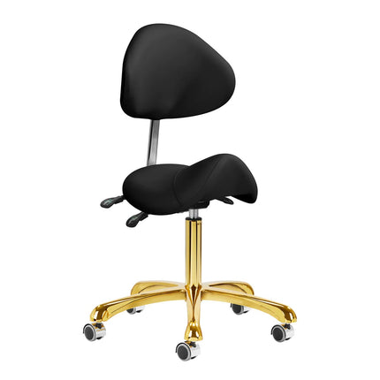 Giovanni 1004 Gold Black - adjustable grooming chair in gold, rodeo seat, black