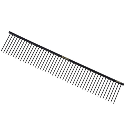 Madan Professional Poodle Comb - professional, large, and sturdy comb with an anti-static coating and wide tooth spacing, long pins.