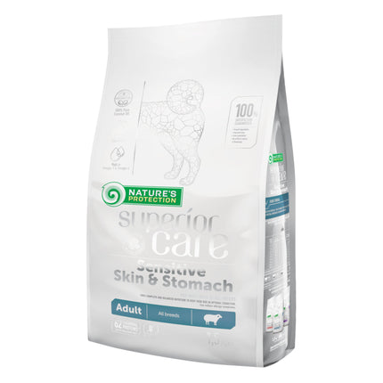 Nature's Protection Superior Care Sensitive Skin & Stomach Adult All Breeds Lamb - food for sensitive dogs of all breeds, with lamb