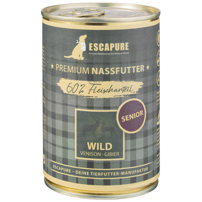 Escapure Senior Wild - wet food for senior dogs, game meat with vegetables