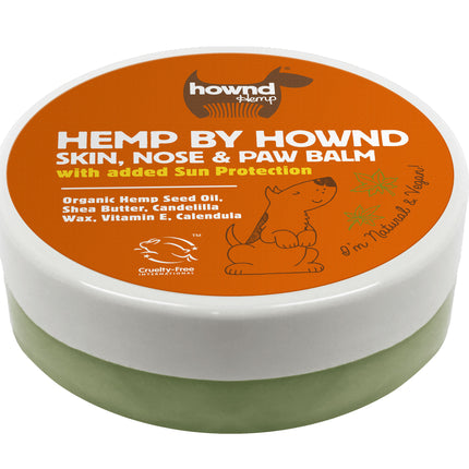 Hemp by Hownd Skin, Nose & Paw Balm - year-round balm for skin, nose, and paws with SPF8 sunscreen filter