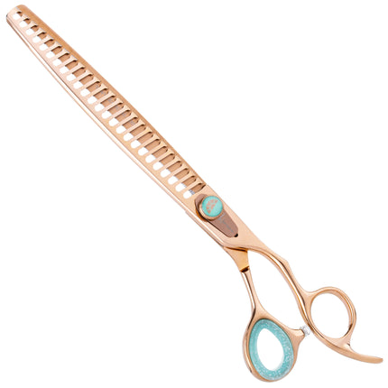 Kenchii Rose Chunkers - rose gold grooming thinning shears with 25 teeth