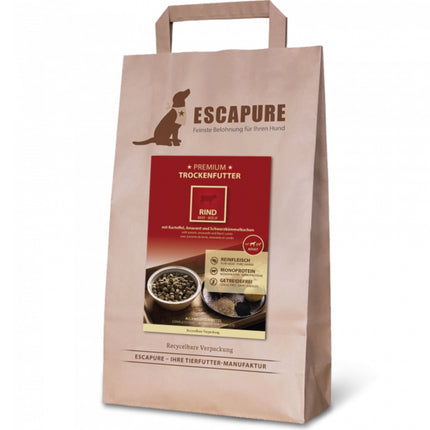 Escapure Premium Beef - high-quality dog food, oven-baked beef